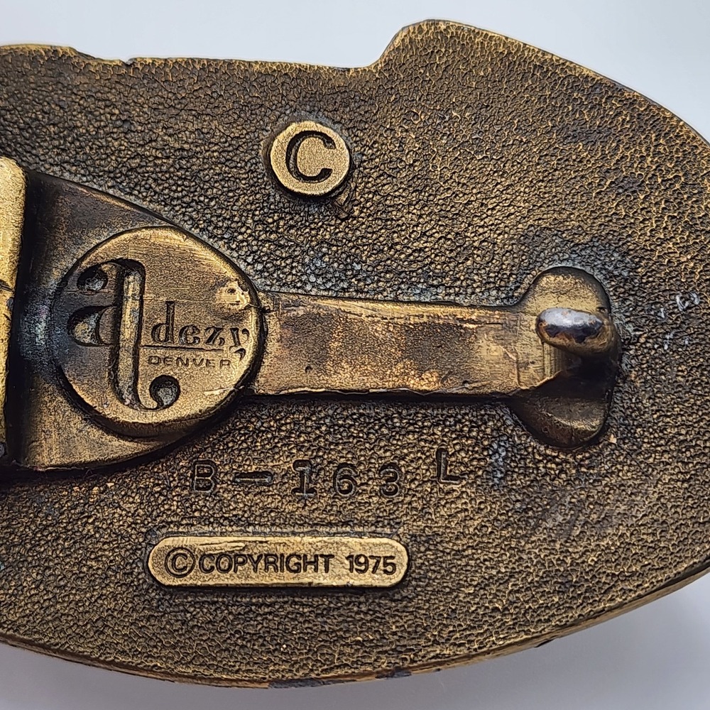 Vintage 1975 Rocky Mountain‎ High Colorado Belt Buckle Adezy Denver Western Wear - Picture 4 of 5